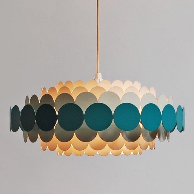 Люстра Doria Leuchten hanging lamp Бирюзовый Белый Люстра Doria Leuchten hanging lamp Бирюзовый Белый в Орле | Loft Concept