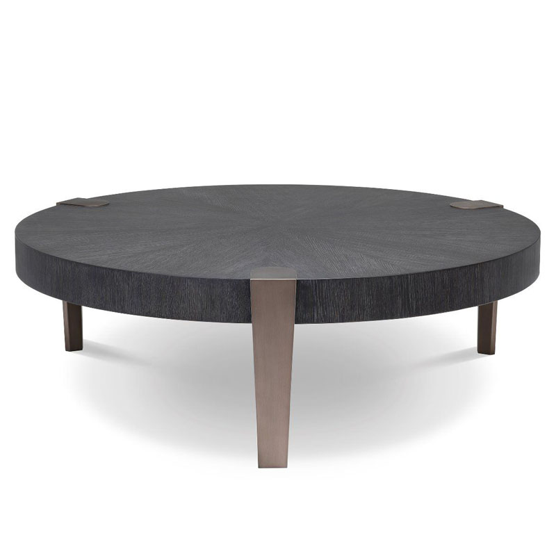Кофейный стол Eichholtz COFFEE TABLE OXNARD Gray oak Серый Дуб Темная бронза в Орле | Loft Concept 