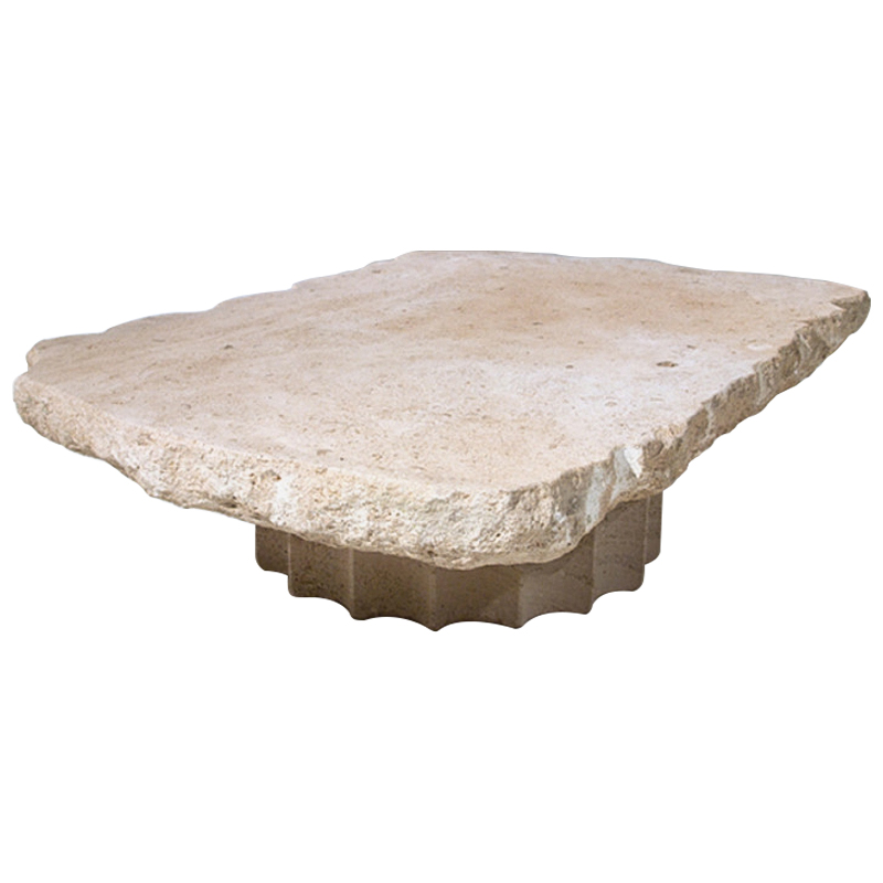 Кофейный стол Travertine Column Coffee Table Бежевый Песочный Кофейный стол Travertine Column Coffee Table Бежевый Песочный в Орле | Loft Concept
