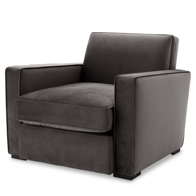 Кресло Eichholtz Chair Edmond grey Серый Черный Кресло Eichholtz Chair Edmond grey Серый Черный в Орле | Loft Concept