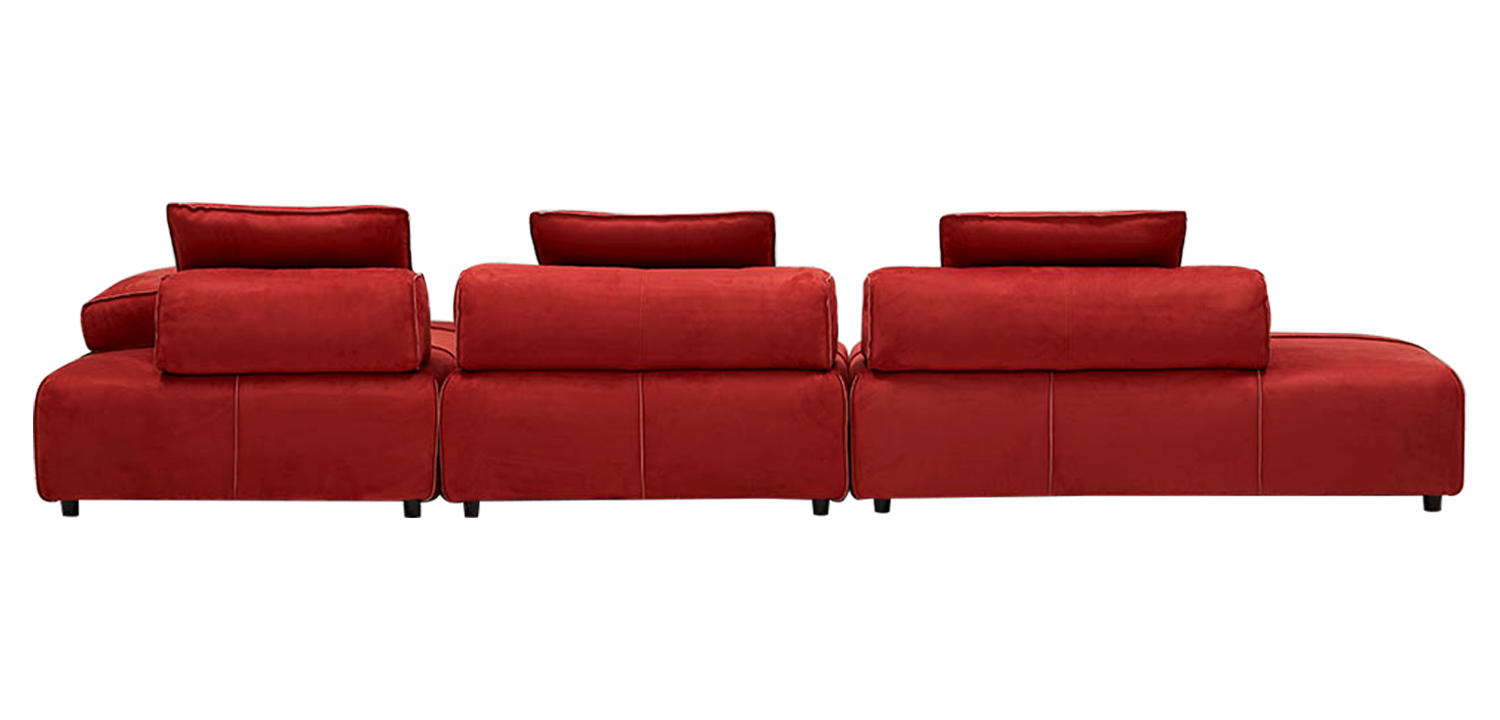 Угловой диван Quinn Red Sofa - фото №3