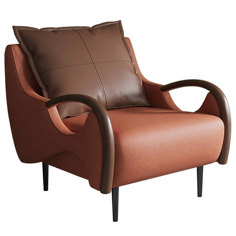 Кресло Oliwier Orange Armchair Оранжевый Коричневый Кресло Oliwier Orange Armchair Оранжевый Коричневый в Орле | Loft Concept