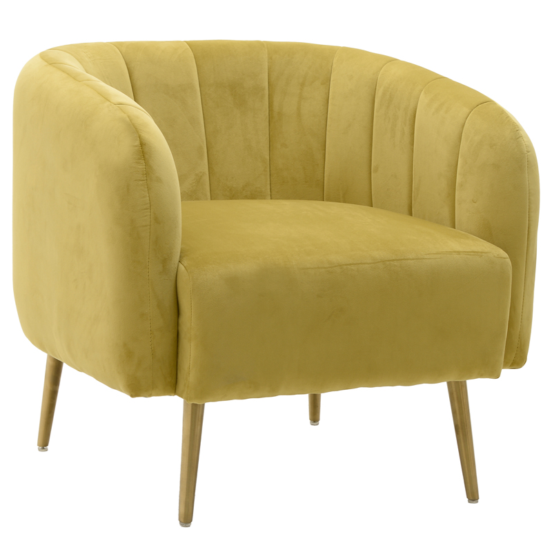 Кресло Donsia Armchair yellow Желтый Золотой Кресло Donsia Armchair yellow Желтый Золотой в Орле | Loft Concept