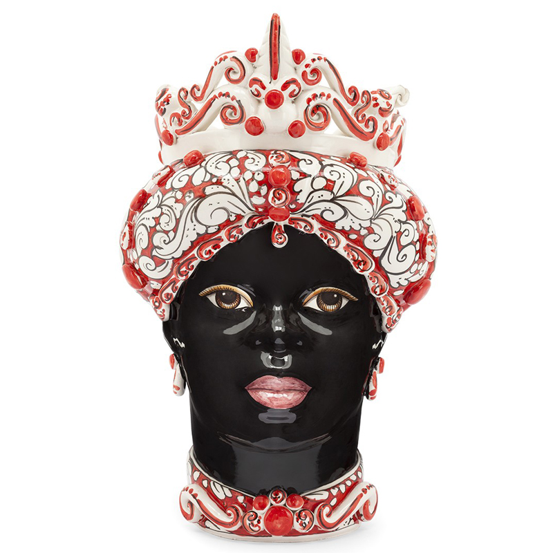 Ваза VASE MORO LADY red Черный Белый Красный Ваза VASE MORO LADY red Черный Белый Красный в Орле | Loft Concept