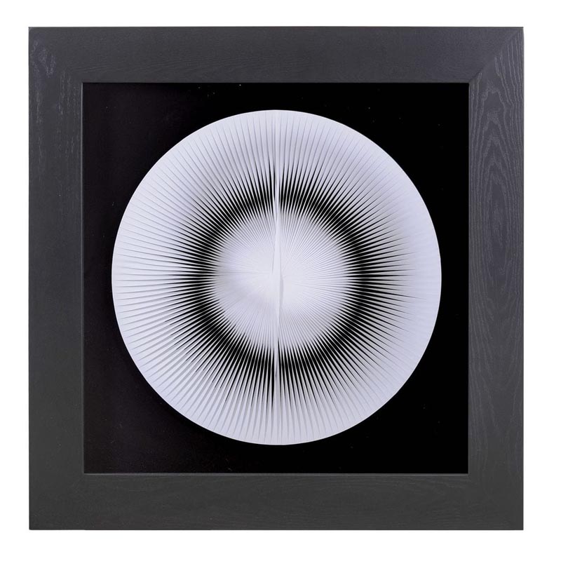 Панно Guinevere optical circle Серебряный Черный Панно Guinevere optical circle Серебряный Черный в Орле | Loft Concept