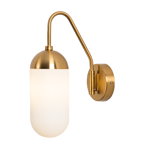 Бра Pelle Sconce short Gooseneck Clear Shade Латунь Белый Бра Pelle Sconce short Gooseneck Clear Shade Латунь Белый в Орле | Loft Concept