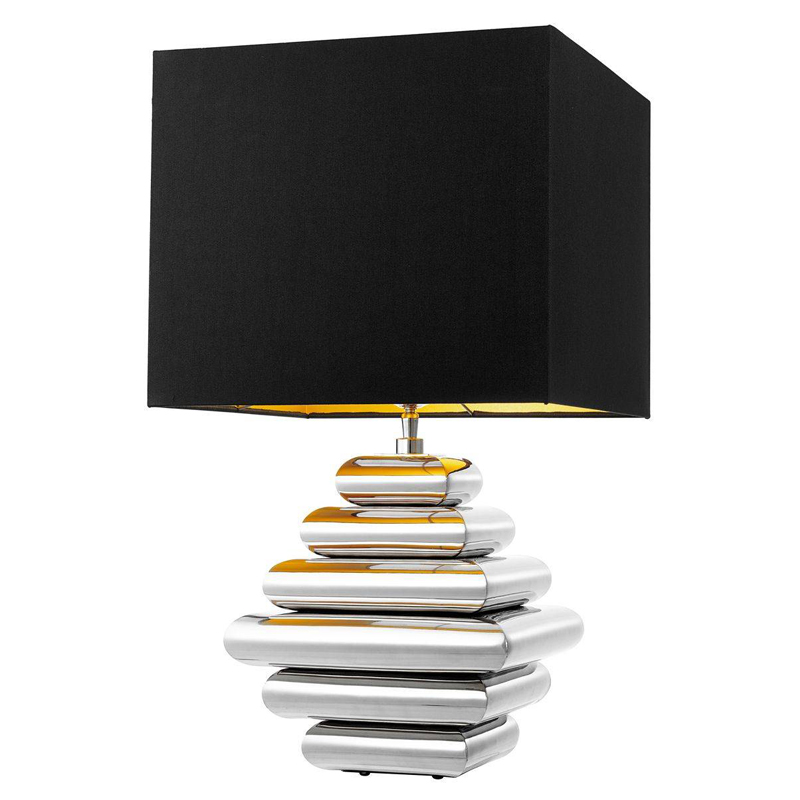 Настольная лампа Eichholtz Table Lamp Belmond Никель Черный Настольная лампа Eichholtz Table Lamp Belmond Никель Черный в Орле | Loft Concept