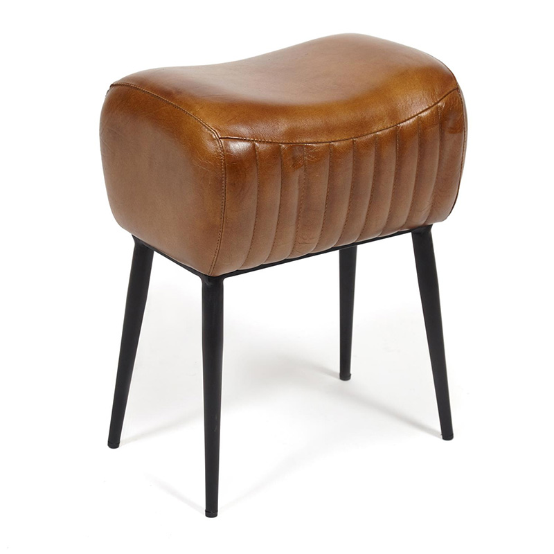 Пуф из кожи буйвола Industrial leather pouf Коричневый Черный Пуф из кожи буйвола Industrial leather pouf Коричневый Черный в Орле | Loft Concept
