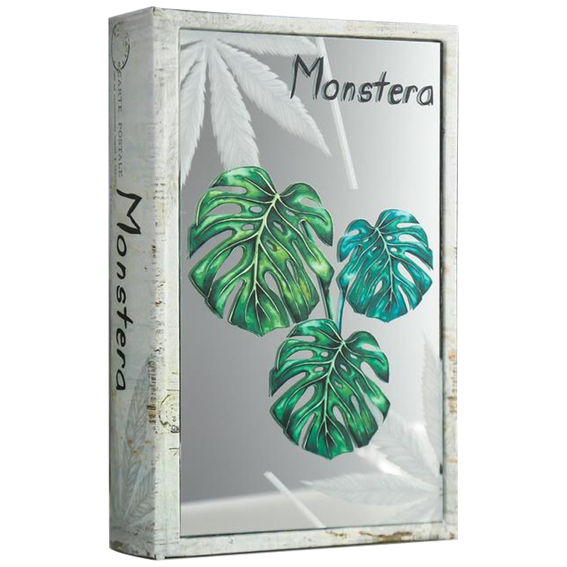 Шкатулка-книга Monstera Leaves Mirror Book Box Серый Зеленый Бежевый Шкатулка-книга Monstera Leaves Mirror Book Box Серый Зеленый Бежевый в Орле | Loft Concept