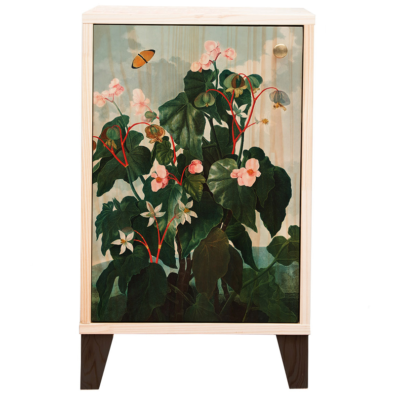 Тумба с цветочным изображением Floral Print Nighstand Natural Бежевый Мульти Зеленый Тумба с цветочным изображением Floral Print Nighstand Natural Бежевый Мульти Зеленый в Орле | Loft Concept