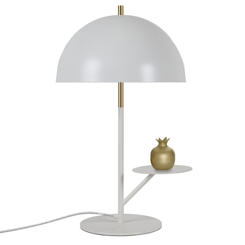 Настольная лампа Table lamp Butler WHITE Латунь Белый Настольная лампа Table lamp Butler WHITE Латунь Белый в Орле | Loft Concept