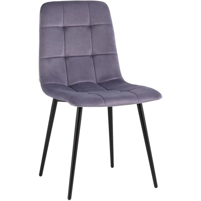 Стул NANCY Chair Пыльно-Сиреневый Велюр Сиреневый Черный Стул NANCY Chair Пыльно-Сиреневый Велюр Сиреневый Черный в Орле | Loft Concept