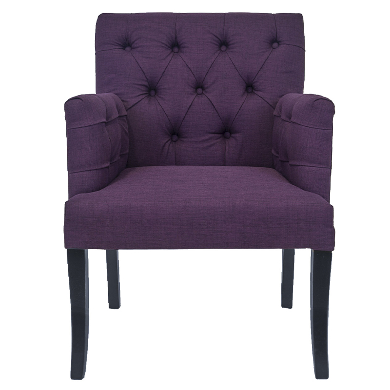 Кресло Addison Chic Armchair purple flax Фиолетовый Черный в Орле | Loft Concept 
