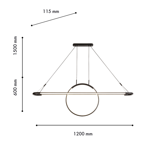 Светодиодная люстра Black LED Circle and Oval Lamp Светодиодная люстра Black LED Circle and Oval Lamp в Орле