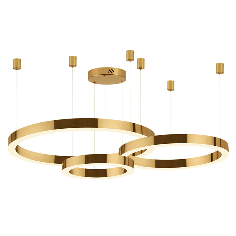 Люстра 3 Gold Ring Horizontal Золотой Люстра 3 Gold Ring Horizontal Золотой в Орле | Loft Concept