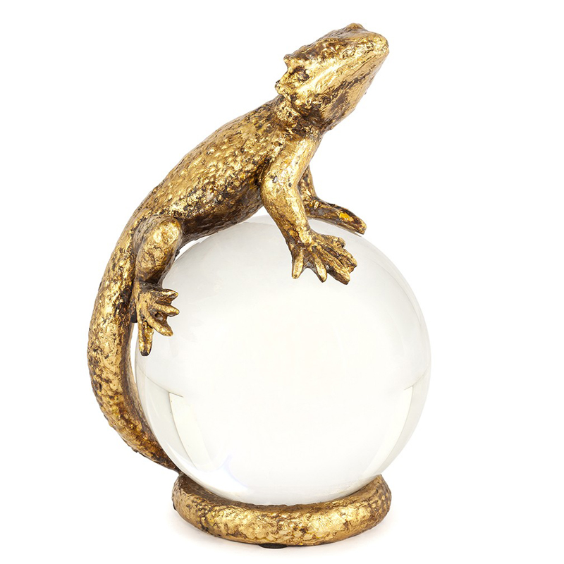 Статуэтка PAPERWEIGHT LIZARD Белый Бронза Статуэтка PAPERWEIGHT LIZARD Белый Бронза в Орле | Loft Concept