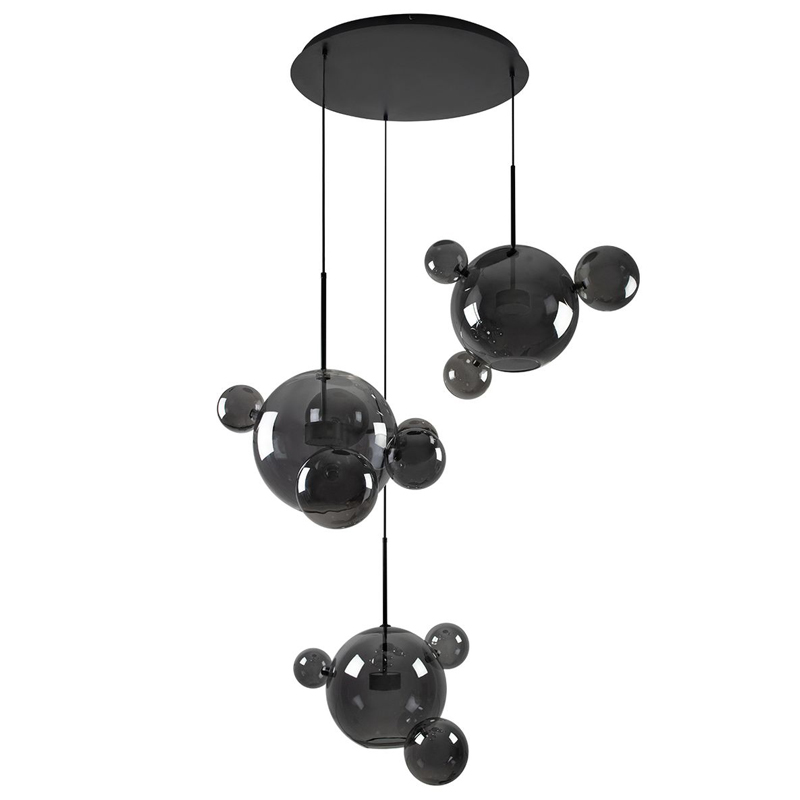 Люстра Bolle Circular Chandelier 14 BUBBLE Giopato & Coombes smoky Дымчатый (Smoke) Люстра Bolle Circular Chandelier 14 BUBBLE Giopato & Coombes smoky Дымчатый (Smoke) в Орле | Loft Concept