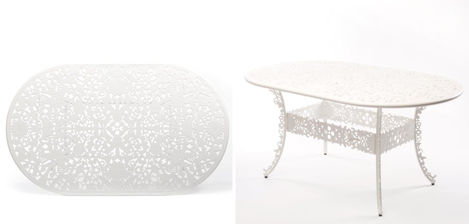 Обеденный стол Industry Collection ALUMINIUM OVAL TABLE – WHITE Обеденный стол Industry Collection ALUMINIUM OVAL TABLE – WHITE - Loft-Concept в Орле
