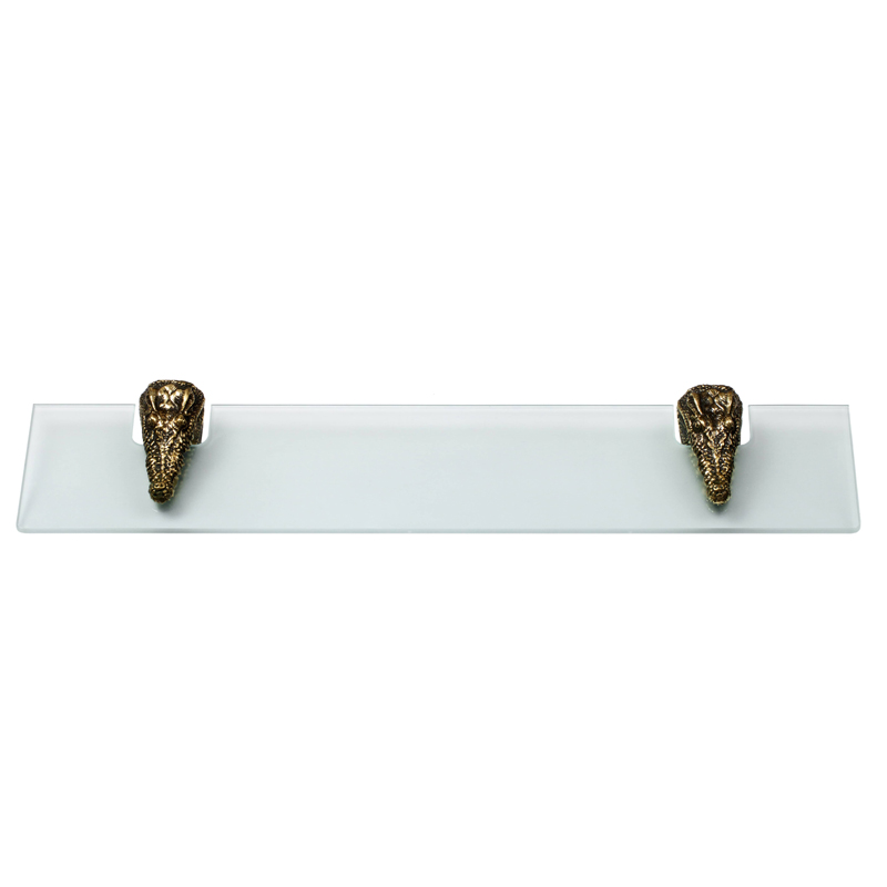 Полка для ванной Bronze Crocodile Heads Бронза Полка для ванной Bronze Crocodile Heads Бронза в Орле | Loft Concept