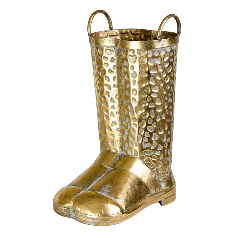 Ваза в форме сапог с рельефной текстурой и ручками Vase Boot Винтажное Темное Золото Ваза в форме сапог с рельефной текстурой и ручками Vase Boot Винтажное Темное Золото в Орле | Loft Concept