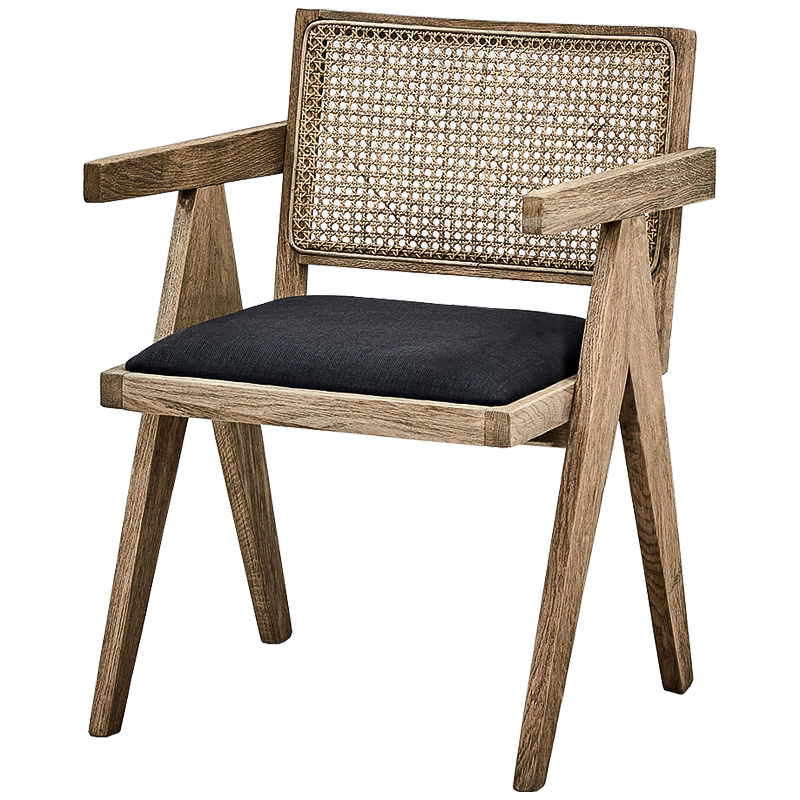 Стул Rattan Braid Stool Бежево-серый Графит Стул Rattan Braid Stool Бежево-серый Графит в Орле | Loft Concept