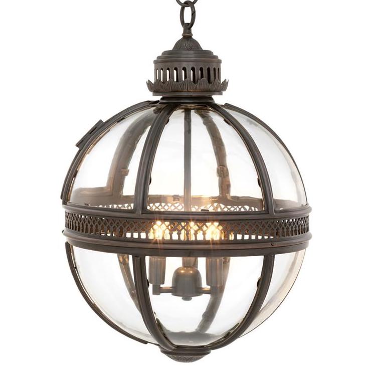 Люстра Lantern Residential Bronze M Темная бронза Прозрачное Стекло Люстра Lantern Residential Bronze M Темная бронза Прозрачное Стекло в Орле | Loft Concept