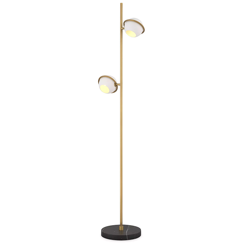 Торшер Eichholtz Floor Lamp Aprillia Золотой Белый Черный Мрамор Nero Торшер Eichholtz Floor Lamp Aprillia Золотой Белый Черный Мрамор Nero в Орле | Loft Concept