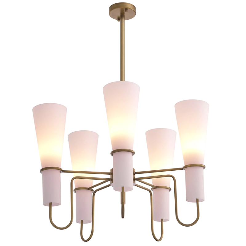 Люстра Eichholtz Chandelier Sketch Латунь Белый Люстра Eichholtz Chandelier Sketch Латунь Белый в Орле | Loft Concept
