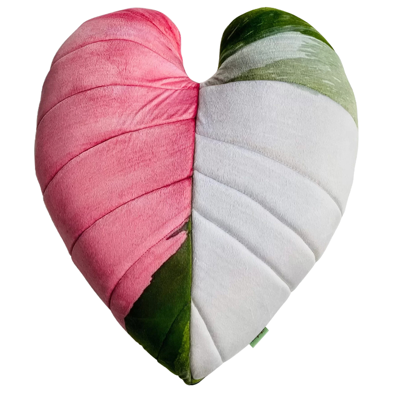 Декоративная подушка Botanical Cushion Filodendron Pink Princess Зеленый Белый Розовый Декоративная подушка Botanical Cushion Filodendron Pink Princess Зеленый Белый Розовый в Орле | Loft Concept