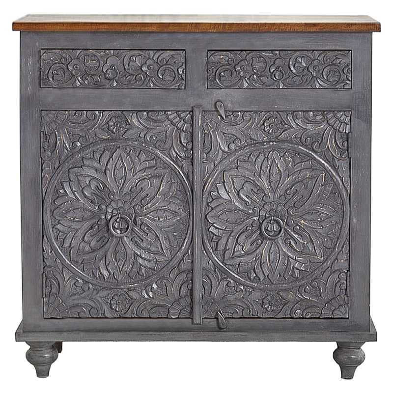 Комод Indian Antique White Furniture Chest of Drawers Kara серый Серый Коричневый Комод Indian Antique White Furniture Chest of Drawers Kara серый Серый Коричневый в Орле | Loft Concept