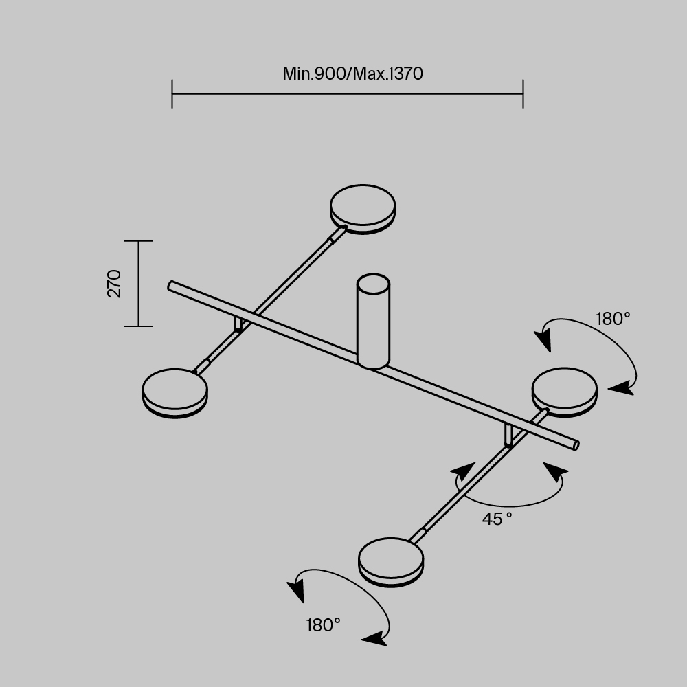 Потолочный светильник Fad 3000К 26Вт в Орле
