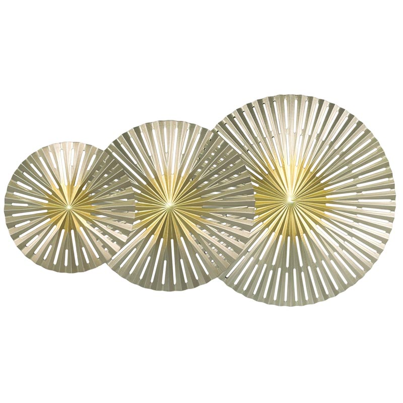 Арт-объект Apollo Gold and Silver Wall Plaque Disc gap 3 Золотой Серебряный в Орле | Loft Concept 