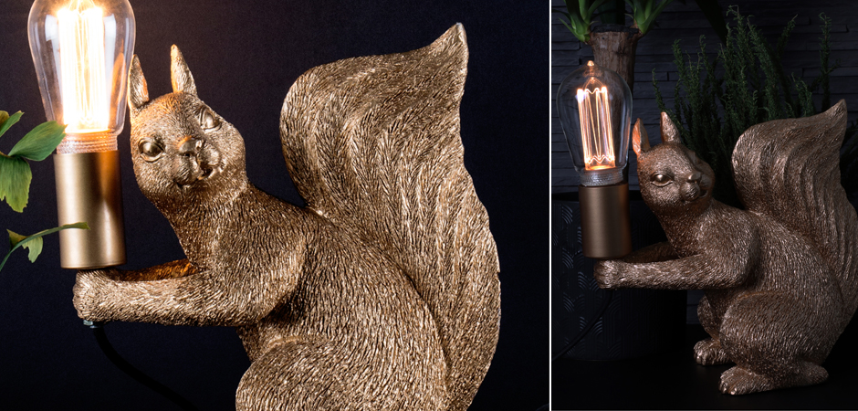 Настольная лампа Piff Table Gold Золотая белка Настольная лампа Piff Table Gold Золотая белка - Loft-Concept в Орле