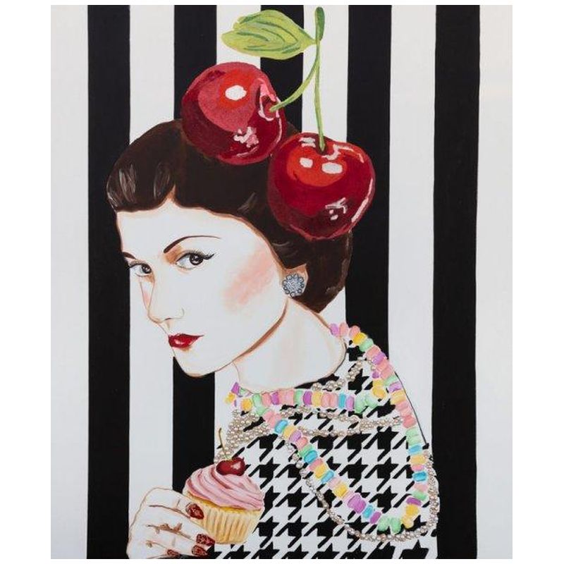 Картина Coco Chanel with Cherry Headdress Мульти Картина Coco Chanel with Cherry Headdress Мульти в Орле | Loft Concept