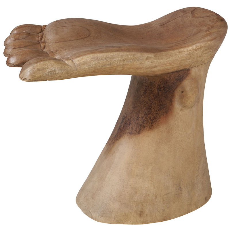 Деревянный приставной стол в виде ноги Wooden Foot Side Table Коричневый Древесина Деревянный приставной стол в виде ноги Wooden Foot Side Table Коричневый Древесина в Орле | Loft Concept