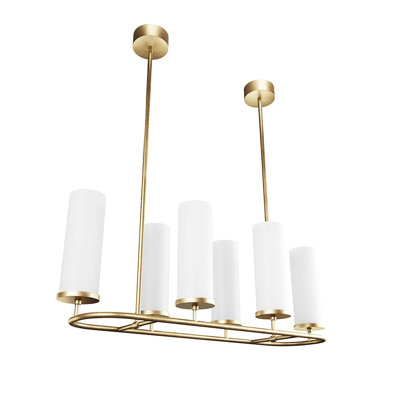 Люстра Дизайнерская Candle Holder 6 ламп Латунь Белый Люстра Дизайнерская Candle Holder 6 ламп Латунь Белый в Орле | Loft Concept