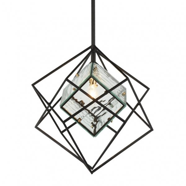 Люстра Glass Cub Pendant 40 Черный Люстра Glass Cub Pendant 40 Черный в Орле | Loft Concept