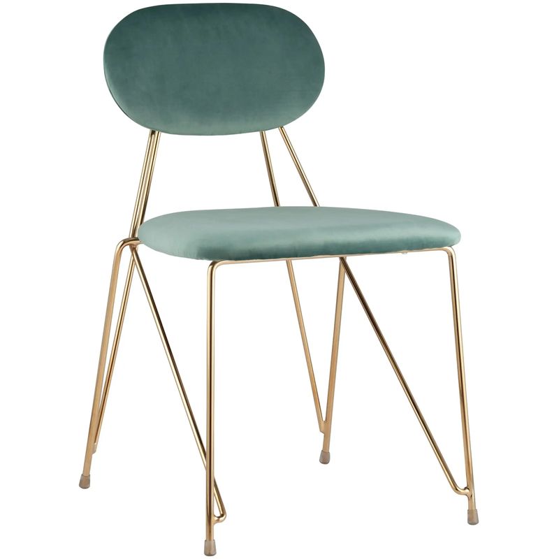 Стул Alice Chair Велюр Мятный цвет Мятный Золотой Стул Alice Chair Велюр Мятный цвет Мятный Золотой в Орле | Loft Concept