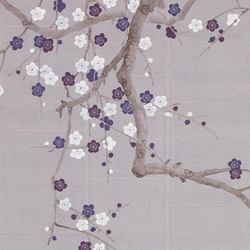 Обои ручная роспись Plum Blossom Lavender on Rich Mauve India tea paper Обои ручная роспись Plum Blossom Lavender on Rich Mauve India tea paper в Орле | Loft Concept