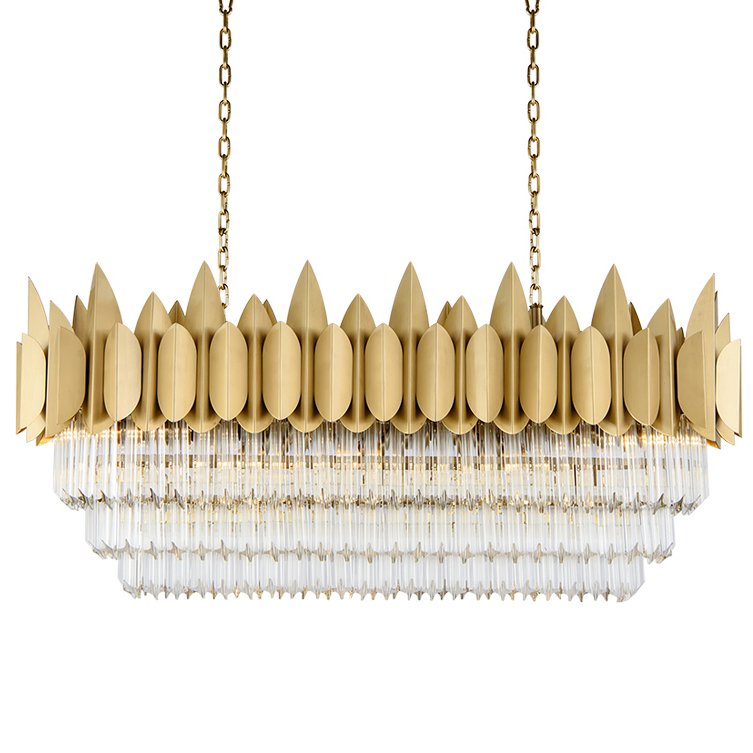 Подвесной светильник KEBO KING CHANDELIER Rectangle Латунь Прозрачное Стекло Подвесной светильник KEBO KING CHANDELIER Rectangle Латунь Прозрачное Стекло в Орле | Loft Concept