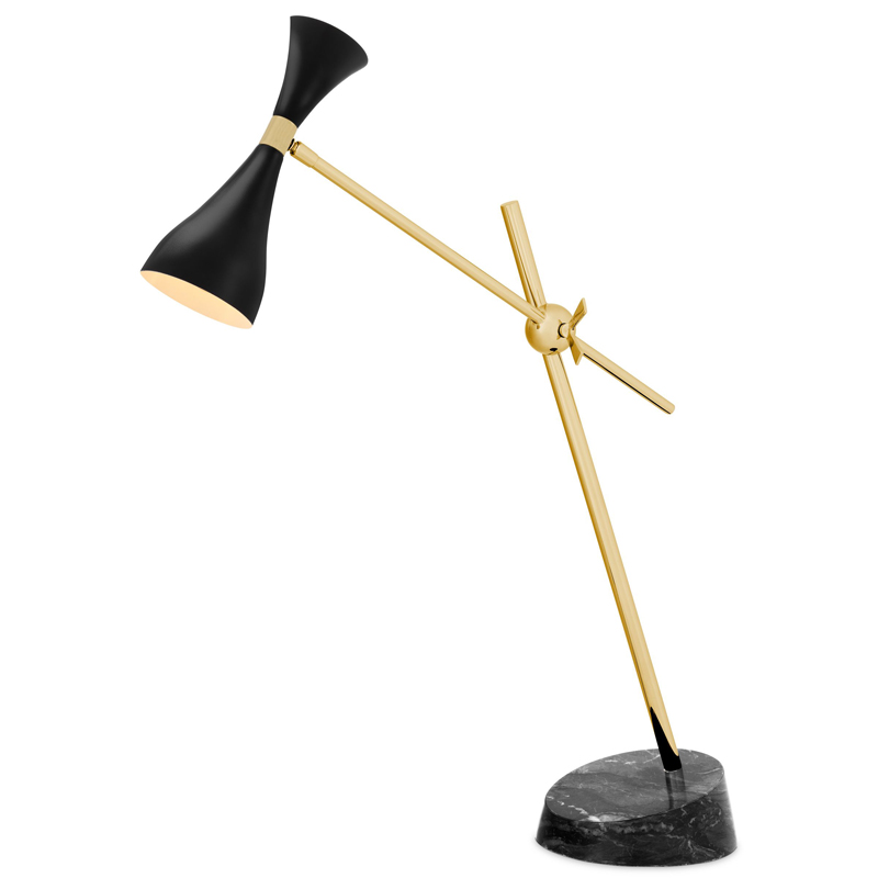 Настольная лампа Eichholtz Desk Lamp Cordero xl Черный Латунь Черный Мрамор Nero Настольная лампа Eichholtz Desk Lamp Cordero xl Черный Латунь Черный Мрамор Nero в Орле | Loft Concept