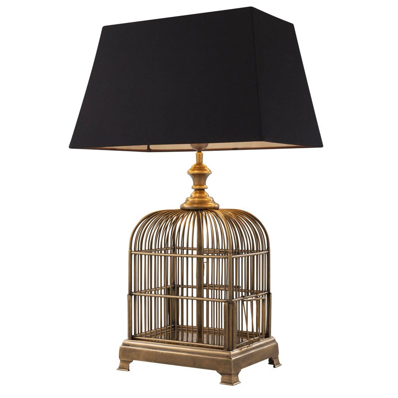 Настольная лампа Eichholtz Table Lamp Senator Винтажная латунь Черный Настольная лампа Eichholtz Table Lamp Senator Винтажная латунь Черный в Орле | Loft Concept