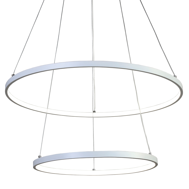 Люстра Ring Horizontal Double white 60+40 Белый Люстра Ring Horizontal Double white 60+40 Белый в Орле | Loft Concept
