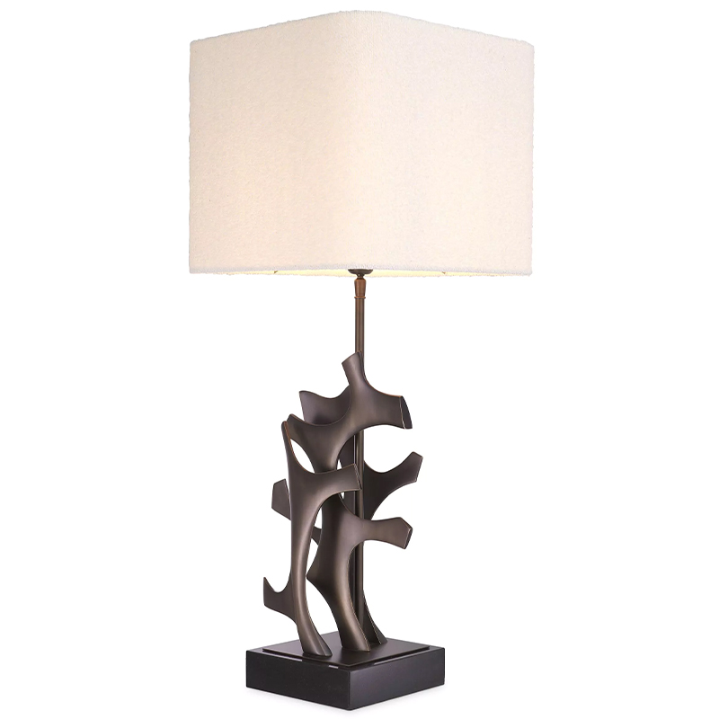 Настольная лампа Eichholtz Table Lamp Agape Темная бронза Белый Настольная лампа Eichholtz Table Lamp Agape Темная бронза Белый в Орле | Loft Concept
