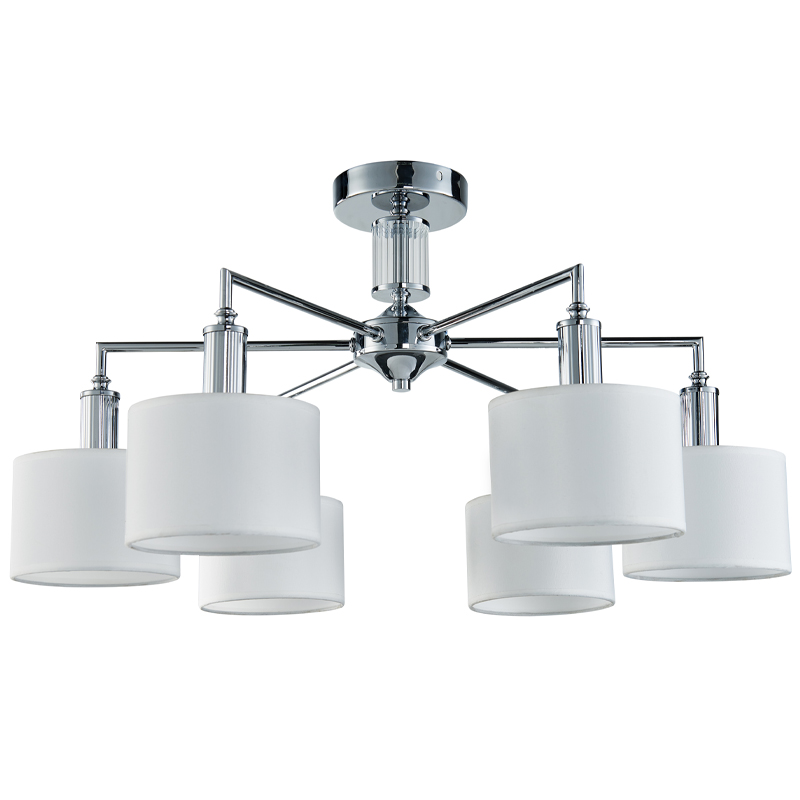 Люстра Laurent Chandelier white 65 Хром Белый Прозрачный Люстра Laurent Chandelier white 65 Хром Белый Прозрачный в Орле | Loft Concept