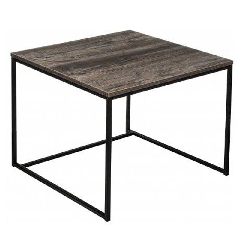 Приставной стол Industrial Oak Natil Side Table Коричневый Черный Приставной стол Industrial Oak Natil Side Table Коричневый Черный в Орле | Loft Concept