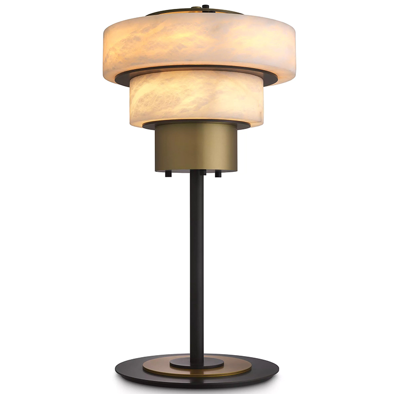 Настольная лампа Eichholtz Table Lamp Zereno Белый Латунь Черный Настольная лампа Eichholtz Table Lamp Zereno Белый Латунь Черный в Орле | Loft Concept