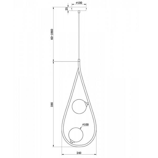 Люстра Marcan 2 Ball Chandelier Black Люстра Marcan 2 Ball Chandelier Black в Орле