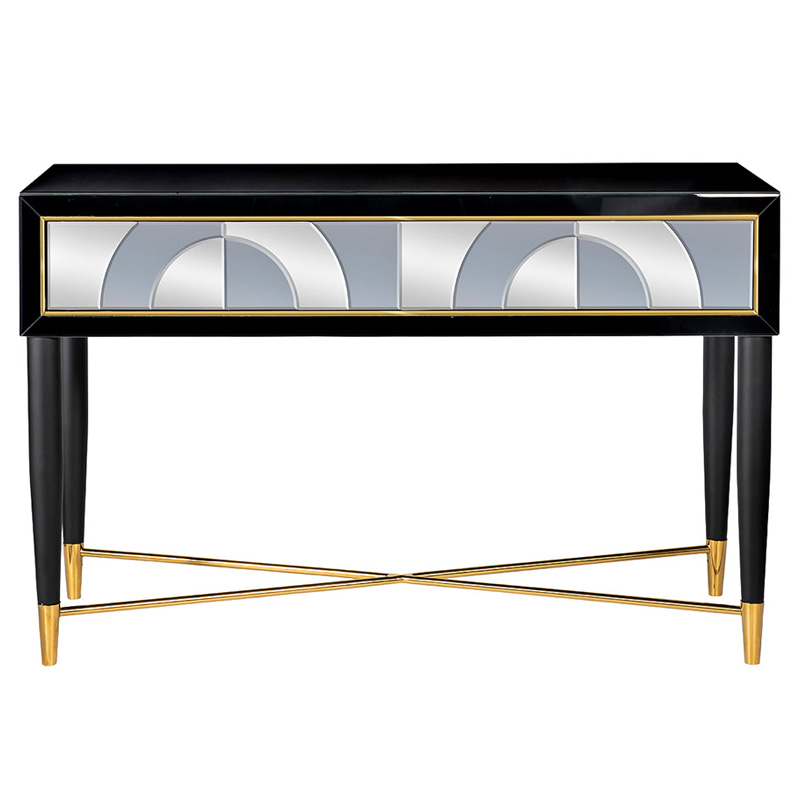 Консоль Camila Mirror Boxes Console Зеркало Золотой Черный Консоль Camila Mirror Boxes Console Зеркало Золотой Черный в Орле | Loft Concept