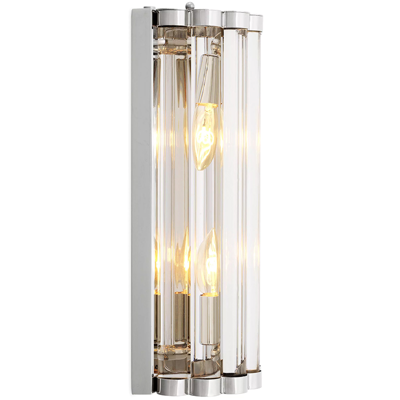 Бра Eichholtz Wall Lamp Amalfi S Nickel Прозрачное Стекло Никель Бра Eichholtz Wall Lamp Amalfi S Nickel Прозрачное Стекло Никель в Орле | Loft Concept